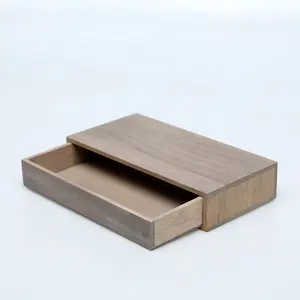 Holzkiste Verpackung mit Schiebe deckel Holzkiste Walnuss box