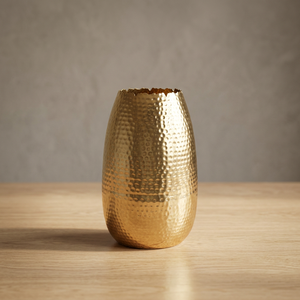 Jarrón de Flores de Metal y Hierro Hecho a Mano, Ecológico, con Acabado en Cobre, Diseño Moderno, Color Oro Rosa, para Decoración del Hogar o Bodas - Product Image 1