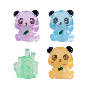 Panda luminoso pequeña joyería Linda muñeca de resina decoraciones accesorios coche escritorio resina pequeños <span class=keywords><strong>adornos</strong></span> al por mayor - Product Image 1