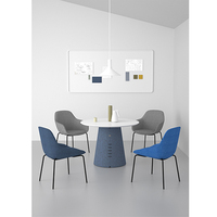 Table de réunion de loisirs d'affaires Mode Port de charge Usb Table basse Bureau Salle de café Reste Petite Table ronde