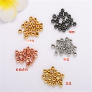 Lisheng Jewelry Gold Metal Beads Round Loose <b>Spacer</b> Beads For DIY Jewelry Making Bracelets Necklaces Accessories - Product Image 2
