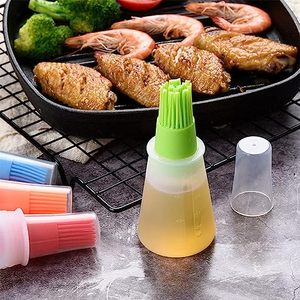 2024 Kitchen Product Silicone Oil <b>Bottle</b> <b>Brush</b> with Grill Oil Food Grade Non-Stick Heat Resistant Portable for Barbecue & Baking - Product Image 6