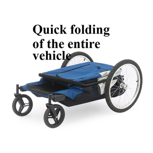 E-RIKE Dog Cat gấp xe đẩy Wagon cắm trại lưới thoáng khí có thể gập lại vật nuôi giỏ hàng với xoay bánh xe - Product Image 3