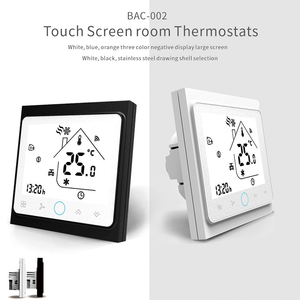 Beca Wifi termostato programable pantalla táctil calefacción Digital FCU para AC <span class=keywords><strong>Alexa</strong></span> Compatible ABS Material forma cuadrada - Product Image 4