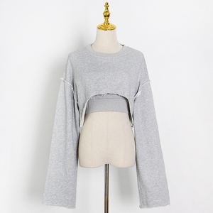 Set di felpa Casual da donna a <span class=keywords><strong>maniche</strong></span> lunghe con Pullover alla moda 2023 Set di tre pezzi - Product Image 4