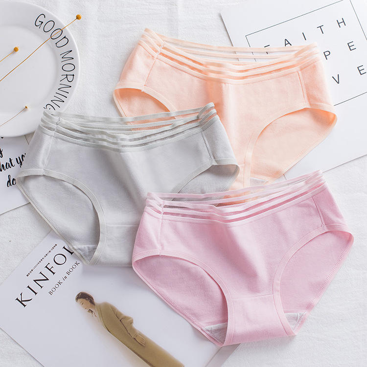 Wholesale Lace Underwear Mid Rise Seamless Ladies Lingerie Women Cotton Panties