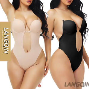 LANGQIN Body gainant dos nu pour femme, rehausseur de fesses, maintien ferme, respirant, fin - Product Image 1