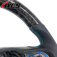 Volant en fibre de carbone forgé personnalisé pour Ford Focus MK3 2015-2018 ST RS Support de chauffage LED Rpm Display