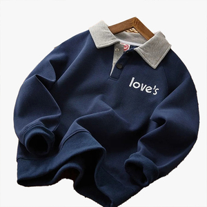 เสื้อโปโลเด็กผู้ชาย สไตล์ฤดูใบไม้ร่วงและฤดูใบไม้ผลิ เสื้อซับในเด็กโต เสื้อใส่ฤดูใบไม้ร่วง เสื้อผ้าเด็ก - Product Image 6