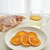 Prix de gros : Oranges séchées déshydratées pour cocktails, tranches d'orange séchées 100g, thé aux fruits sans sucre ajouté