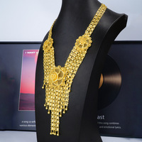 Kalung Rumbai Mawar Berlapis Emas 24K untuk Wanita, Rantai Klavikula Hip-hop Barat Kelas Atas, Perhiasan Fashion Mewah Ringan