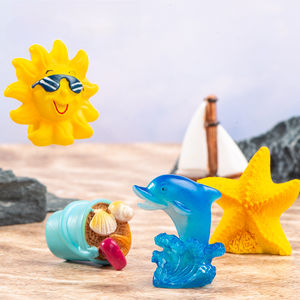 Micro Paysage Bord De Mer Série Style Méditerranéen <span class=keywords><strong>Pendule</strong></span> Petite Pièce Planche De Surf Oiseau De Mer Dauphin Voile Scène Accessoires - Product Image 4