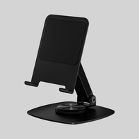Support de tablette intelligent en alliage d'aluminium pliable et réglable en hauteur avec rotation à 360 degrés et station d'accueil 4-en-1 Type C