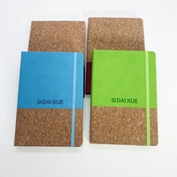 Carnet A5 à couverture rigide en cuir recyclé, échantillon gratuit, journal en liège personnalisé directement de l'usine avec sangle élastique