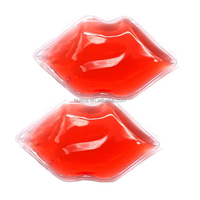 Pack de gel promotionnel très vendu pour le soin des lèvres à domicile, compresses de gel chaud/froid réutilisables en forme de lèvres, pack de gel glacé