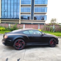 Nouveau kit carrosserie large MSY riveté en fibre de carbone pour Bentley Continental GT 2009-2018, comprenant un capot moteur inférieur et un aileron arrière.