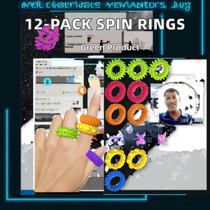 New Arrival Customized Colorful Eco-Friendly Fashionable Silicone Finger <b>Spinner</b> <b>Rings</b> Adjustable Spinning Anxiety Relief SC - Product Image 2