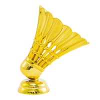 Volant de badminton GZ12 personnalisé, figurine dorée, souvenirs sportifs, composants de trophée et pièces de trophée