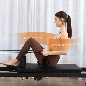 Reformer Pilates pliable réglable avec support, lit en fer à ressorts multiples et plateforme coulissante silencieuse - Product Image 2