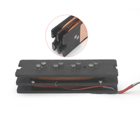 Humbucker Alnico 5 empilé pour basse à 4 cordes avec réduction de bruit par polepiece séquentiel, bobine fendue à 4 conducteurs 17/18,3 mm