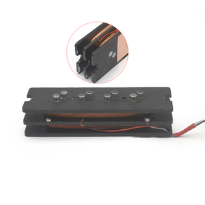Humbucker Alnico <span class=keywords><strong>5</strong></span> empilé pour <span class=keywords><strong>basse</strong></span> à 4 <span class=keywords><strong>cordes</strong></span> avec réduction de bruit par polepiece séquentiel, bobine fendue à 4 conducteurs 17/18,3 mm - Product Image 2