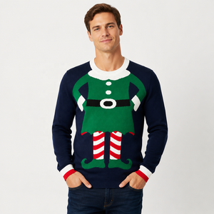 <span class=keywords><strong>Pull</strong></span> de Noël <span class=keywords><strong>moche</strong></span> personnalisé de haute qualité, imprimé en 3D, pour couple, motif Père Noël amusant, vente en gros - Product Image 2