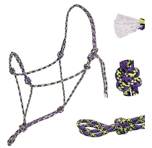 Corda Halter para Cavalos Super Sturdy Horse Rope Training Halter com <span class=keywords><strong>2</strong></span> Nó 1/4 "Stiff Halter - Product Image 1