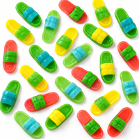 Bonbons gélifiés en forme de pantoufle pour enfants, en vrac, saveur acidulée, halal, gommes chinoises personnalisées, bonbons sucrés, emballage de confiseries