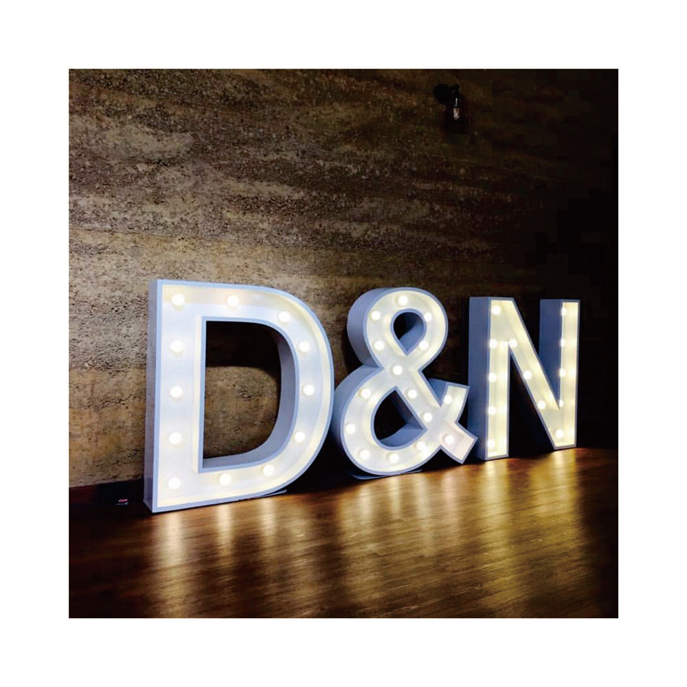 Large Lighted Up Love Bulb Letters Signs marquee tent wedding channel letter giant letter mold