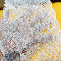 Usine directe 19.5CM largeur blanc Stretch Spandex/Nylon dentelle florale garniture Style Vintage traditionnel pour Lingerie sacs chaussures