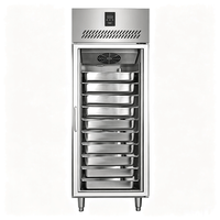 Réfrigérateur vertical commercial à porte unique, type européen, en acier inoxydable, pour restaurant, GN -22C, dégivrage automatique, OEM ODM