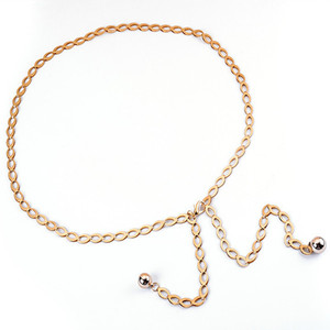 <span class=keywords><strong>Ceinture</strong></span> de soirée à la mode pour femmes Robe à bijoux <span class=keywords><strong>Ceinture</strong></span> à chaîne métallique à taille haute - Product Image 3