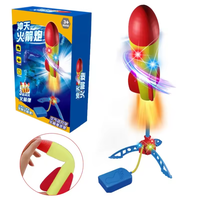 Lanceur de fusée en mousse volant en plein air d'été pour enfants pour jouet Stomp conception de pédale de pompe à Air rougeoyante pour les enfants