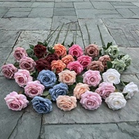 Hochwertiger handgemachter künstlicher Seiden rosen strauß 3 Köpfe Seiden blumen bündel Großhandel für Abschluss feier Weihnachten Chinesisches Neujahr