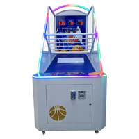 Machine de tir au basket-ball d'arcade commerciale à monnayeur, pliable pour intérieur