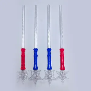 Christmas Kids Gifts Colorful Music Snowflake <strong>Star</strong> Shape LED <strong>Light</strong> Saber Sword <strong>Light</strong> <strong>up</strong> LED Lightsaber Toy - Product Image 1