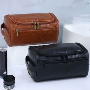 Yy751 Trousse de Toilette Multifonctionnelle Rétro en Cuir PU Grande Capacité Personnalisable avec Logo – Vente Chaude - Product Image 2