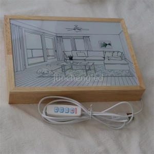 Nueva pintura ligera, decoración de sala de estar de Hotel, luz de noche de lujo, <span class=keywords><strong>pintor</strong></span> de sol, Decoración de casa, pintura ligera, arte de pared - Product Image 2