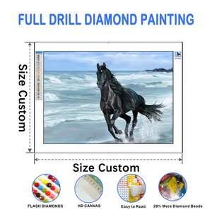 <span class=keywords><strong>Peinture</strong></span> au diamant 5D DIY de cheval de haute qualité fabriquée en Chine pour adultes - Product Image 2