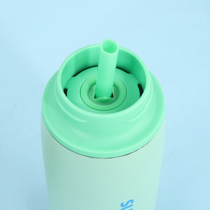 Bouteille isotherme portable 520 ml avec anse de transport, gourde de voyage colorée à imprimé soleil pour enfants, idéale pour le sport - Product Image 4