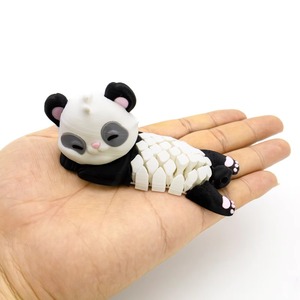 Jouet Panda en PLA, impression 3D, amusant, anti-stress, cadeau récompense pour étudiants et étudiantes, ornement animal articulé et amovible. - Product Image 2