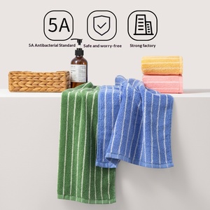 <span class=keywords><strong>Toalla</strong></span> Facial y de Manos de Algodón Puro con Rayas Finas, Antibacteriana, Suave para la Piel, Tejido Liso, 34x74CM, Superventas Transfronteriza - Product Image 2