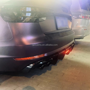 Embout d'échappement noir brillant pour Audi A4L S4 B9 B10 2017-2024 mise à niveau quatre sorties en acier inoxydable tuyaux d'aile têtes d'échappement gorge de queue - Product Image 3