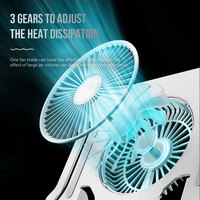 Support de refroidissement portable en aluminium pliable pour ordinateur portable avec hauteur réglable et ventilateur pour tablette PC