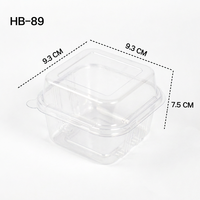 Mini boîtes carrées transparentes en PET pour emballage de gâteaux, boîte en plastique individuelle pour desserts, pour épicerie et supermarché