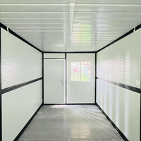 Maison conteneur portable de 20 pieds, maison modulaire préfabriquée, petit bureau, maison pliable, cabane préfabriquée
