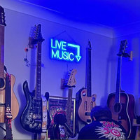 Enseigne néon LED murale en forme de microphone pour diffusion en direct, studio d'enregistrement et décoration de salle de streaming et de podcast