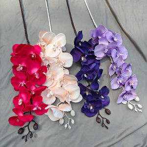 97 cm Bunga Anggrek Tiruan Real Touch <span class=keywords><strong>Phalaenopsis</strong></span> untuk Dekorasi Rumah Pernikahan Centerpiece Bunga Putih Ungu - Product Image 5