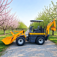 Backhoe Loader 4WD Multifungsi dengan Logo Kustom, Penggerak Hidrolik, untuk Konstruksi dan Transportasi