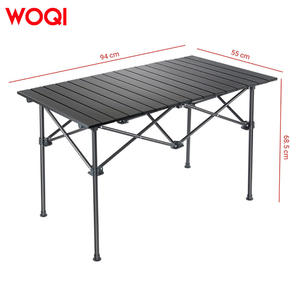 โต๊ะพับอลูมิเนียม Woqi ขนาด 94x55x68.5 ซม. โต๊ะพกพาสำหรับกิจกรรมกลางแจ้ง ปิกนิก ตกปลา - Product Image 1